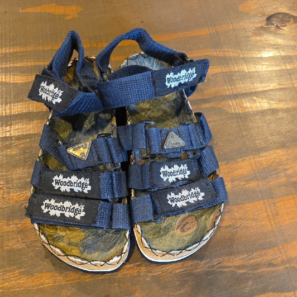 Navy Strappy Women's Sandals with Adjustable Closure